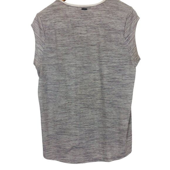 prAna Women's Everett Top Sz Medium Soft Spun Short Sleeve Gray Athleisure - Picture 6 of 7